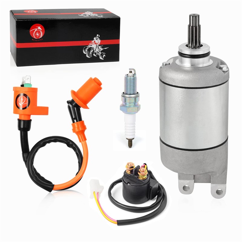 Starter Motor & Relay Ignition Coil Spark Plug Compatible with