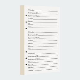 A6 Password Book Refill Pages, 576 Entries Space Password Replacement Pages - 216 Refills Page, Website Internet Logbook, 6.8in x 3.7in