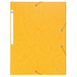 Exacompta 55759E Yellow folder - folders (Yellow, Carton, A4, Portrait, Elastic band)