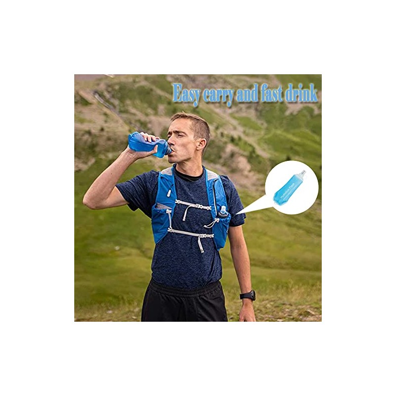 AXEN AXEN 500ML Soft Flask, TPU Foldable Running Hydration Flask,
