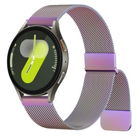 Vancle Correas compatibles con Galaxy Watch 7 Correa Band 40mm 44mm, Galaxy Watch FE 40mm, 20mm Correa de repuesto de acero inoxidable para Galaxy Watch 7 6 5 4 Mujeres Hombres (Vistoso)