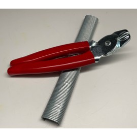 45 Degree Nose Hog Ring Pliers Upholstery Installation Pliers & 100pc Galvanized Wire 5GA C24 Staples