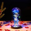 Valentines Day Romantic Gift Galaxy Rose LED Glass Dome Butterfly