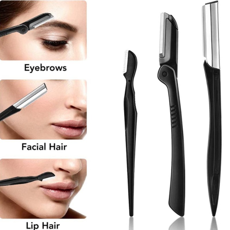 JIAMIAN 12pcs Eyebrow Trimming Kit Scissors Eyebrow Grooming Kit Professional
