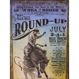 Belle Fourche Black Hills Round Up Rodeo poster art by Bob Coronato Seth Bullock