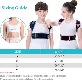 Professional Posture Corrector for Kids and Teens, Effective Upper Back Posture Brace for Teenagers Boys Girls Spinal Support to Improves Slouch, Prevent Humpback, Relieve Back Pain