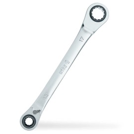 Wiha 45421 Double Ring Ratchet Wrench 4 in 1 I Switchable I SW 10 13 17 19 mm I with 72 Teeth I Multi Ratchet