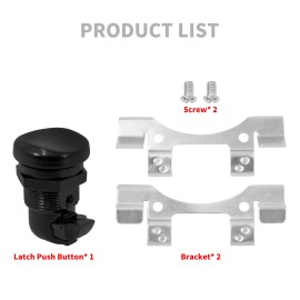 HCMOTORKU Black Push Button Gas Cap Fuel Door Latch For Harley Street Road Glide 1992-2023