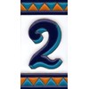 House Numbers Ceramic Tiles, Letters & Frames, Spanish Orange &