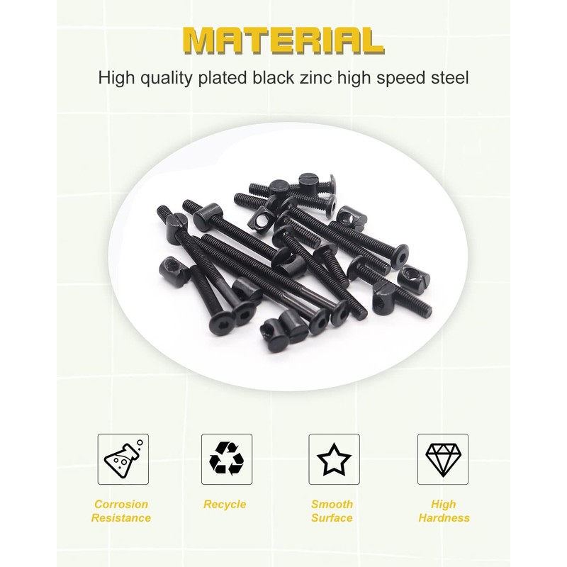 Crib Screws Hardware Replacement Kit - 28 Set Baby Bed