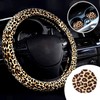 YoMaris Leopard-Printed Steering Wheel Cover for Women, Leopard Steering Wheel