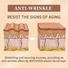 WXYISIVEN 1 Roll Instant Face Lift Tape, Facial Myofascial Patch for Wrinkles Treatment Sticker for V Line Lifting Sagging Skin, Forehead Fines, Eyelid, Nasolabial Folds, Laugh Neck Lines (1cm*5m)