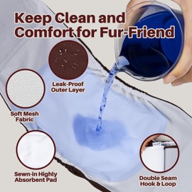 Pet Soft Dog Diapers Male Reusable, 5 Pack Belly Bands for Male Dogs, High Absorbing Washable Male Dog Warps for Doggie Puppy in Incontinence Excitable Training(Space, S)