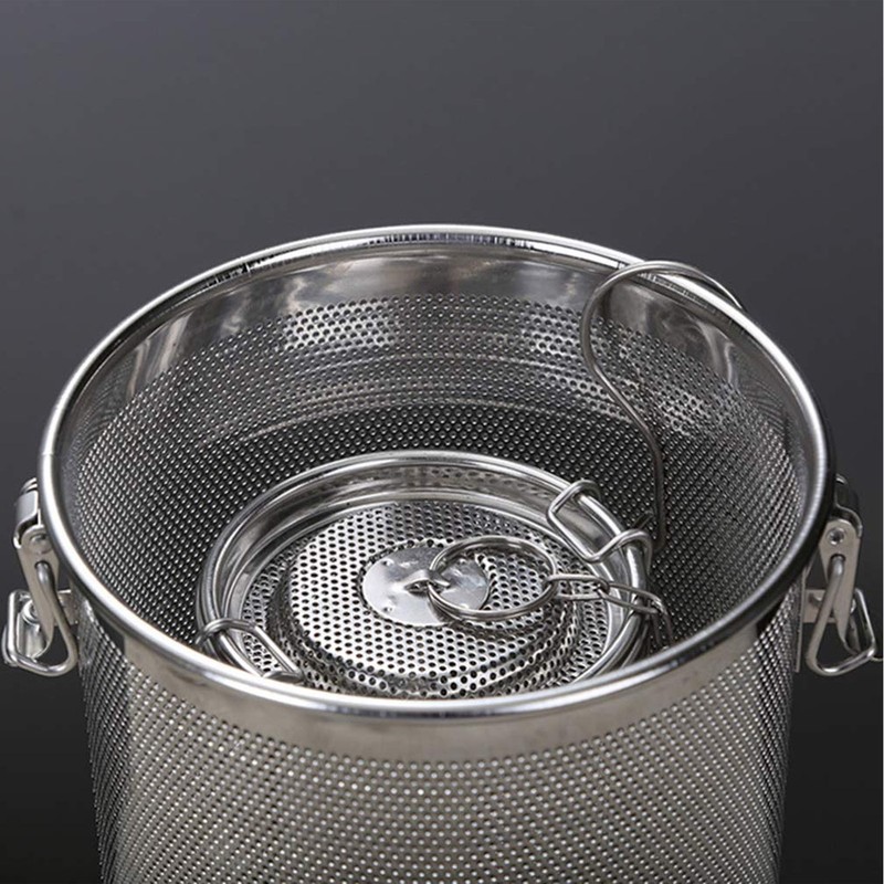 Seasoning Strainer with Hanging Chain Stainless Steel Tea Balls Filter