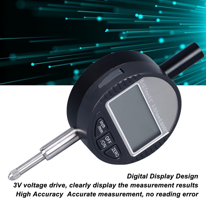 Digital Dial Indicator 0.001mm 0.00005in Resolution 0 To 12.7mm Range