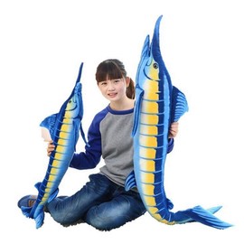 MILEE Plush Marlin Makajiki Fish Body Pillow, Sea Creatures, Restaurant Decoration, Kids, Children, Gift (39.4 inches (100 cm)