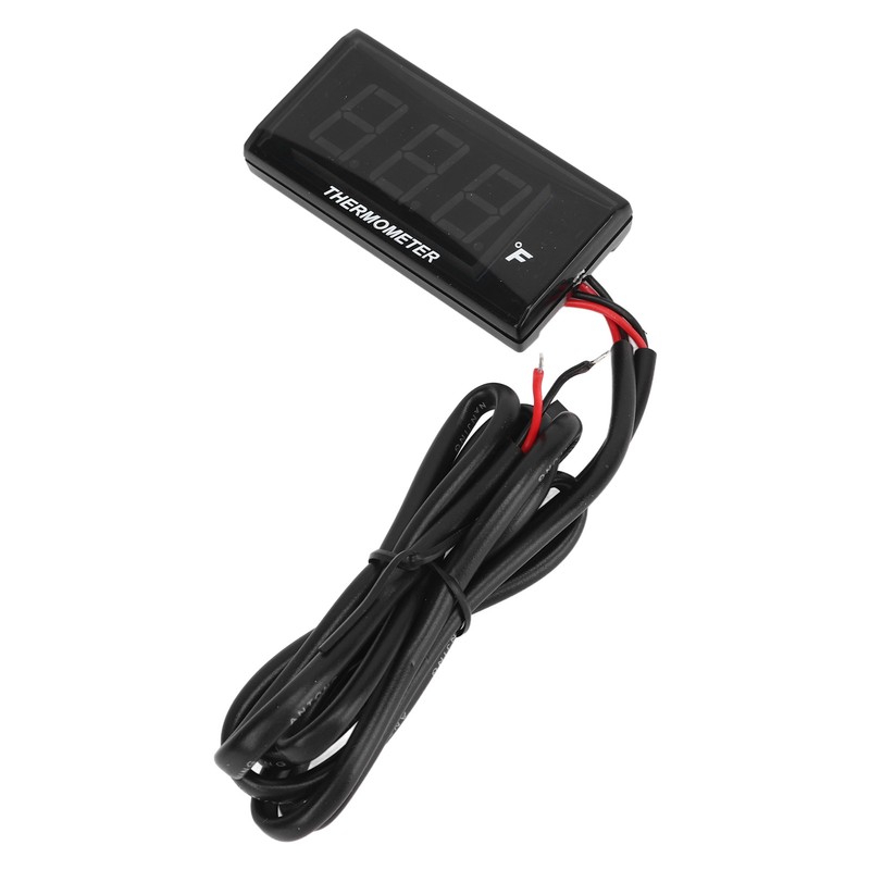 Motorcycle Water Temperature Gauge Ultra Thin LCD Display ABS Housing
