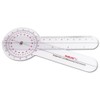 Baseline 12-1001 Plastic 360 Degree ISOM Goniometer, 8" Length