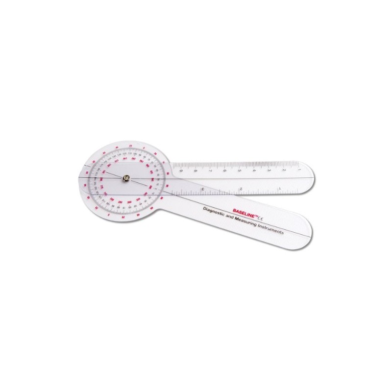 Baseline 12-1001 Plastic 360 Degree ISOM Goniometer, 8" Length