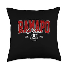 Ramapo Arch Vintage Athletic Sports Design Tee Throw Pillow