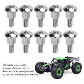 plplaaoo 10pcs RC Screw Kit, RC Repair Tool Kit, RC Screw Cap M3 x 4.8mm Parts Set for ZD Racing 10421 S 1/10 Desert Car RC Cars Truck Crawler DIY Parts