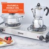 Imusa USA GAU-80312US Electric Double Burner 1750-Watts, Stainless Steel, Silver