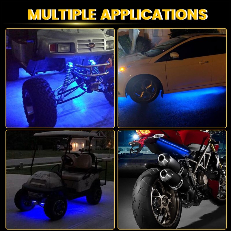 YM E-Bright Upgrade Blue Golf Cart Lights Car Underglow Led