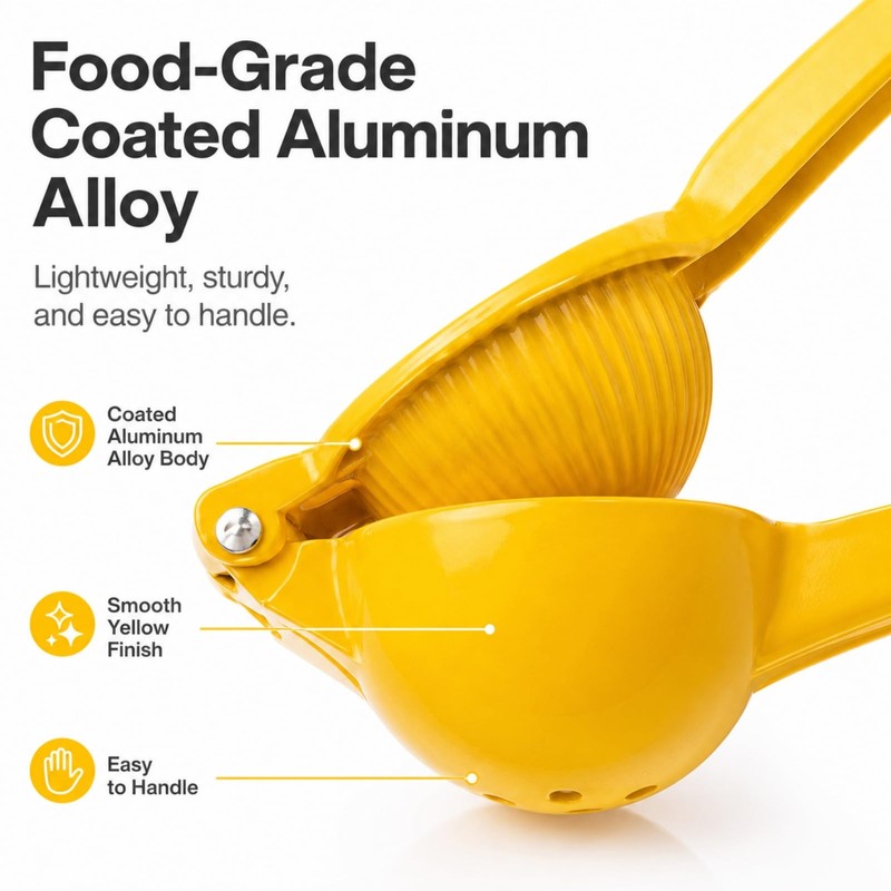 Lemon Squeezer, Manual Aluminum Alloy Citrus Juicer for Lemons &
