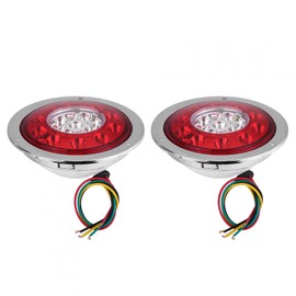 Stop Lamp Truck Tail Lamp LED Tail Light Plastic + Chrome Ring Material Built-in 19 LED Lamp Beads for Increased Brightness Maximum Visibility Dustproof Shockproof Water Resistant Dustproof DC12-24V