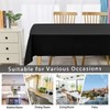DWCN Black Tablecloth Water Resistant Table Protector,130x160cm Wipeable Polyester Table