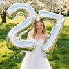 40 Inch Silver 7 Number Balloons Giant number balloons 7