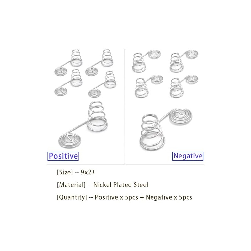 Cilky 10pcs AAA Battery Positive Negative Conversion Spring Contact Plate