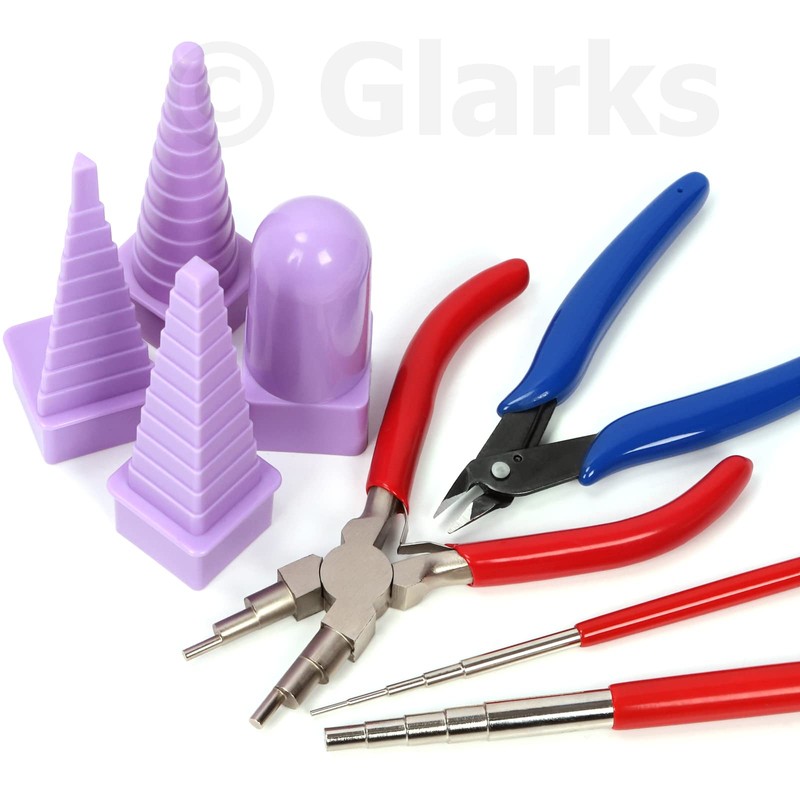 Glarks 8Pcs Looping Tool Set Including Wire Mandrel, 6 in