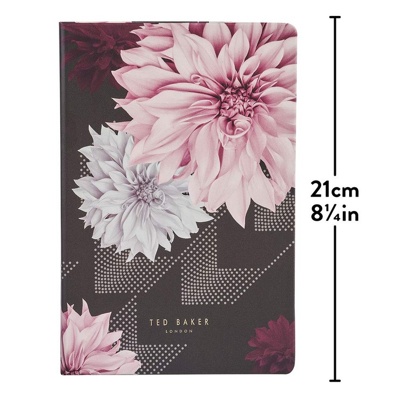 Ted Baker A5 Notebook - Black Clove Design