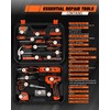139-Piece Tool Set - Tool Kit with 8V Cordless Drill