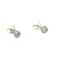 Art Gecko MOONSTONE round shaped Sterling Silver Gemstone STUD/Earrings 925-5