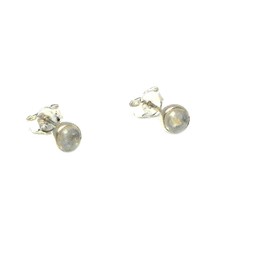 Art Gecko MOONSTONE round shaped Sterling Silver Gemstone STUD/Earrings 925-5 mm (MST2607161)