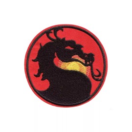 Patchwork Paradise Mortal Kombat Dragon Embroidered Iron On Patch