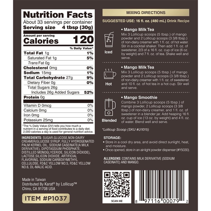 Tea Zone 2 lb Mango Powder