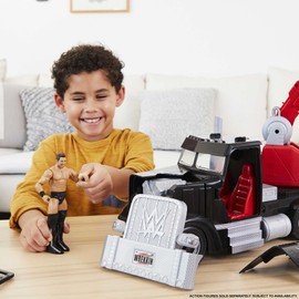 Mattel WWE Vehicle Playset, Wrekkin' Rampage Rig Truck with Breakaway Wrekkin Ball, WWE Championship & Accessories for 6-inch Action Figures
