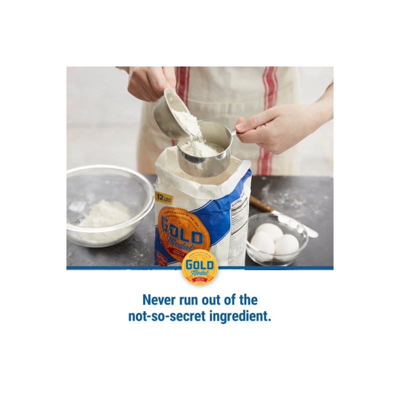 Gold Medal All-Purpose Flour 12 lb Bag Enriched Bleached Baking