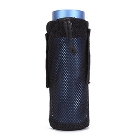 KIRZAX Tactical Water Bottle Bag with Carabiner, Foldable Mesh Water Bottle Holder for Travel, Fishing, Hunting, Hiking, Outdoor Activities
