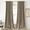 StangH Camel Beige Velvet Curtains 90 inches Long - Neutral