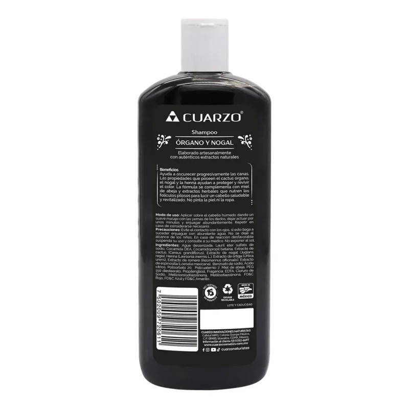 Shampoo Organo Y Nogal Cuarzo 550ml