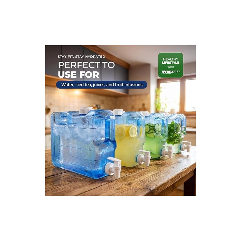 Refrigerator Water Dispenser 1.1 Gallon – Leak-Proof Slim Fridge Water