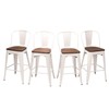 Haobo Home Metal Bar Stools Modern Industrial Counter Height Stools