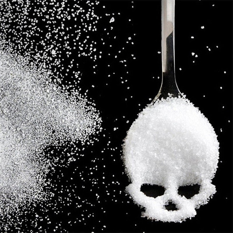 304 Stainless Steel Skull Sugar Spoon Dessert Tea Coffee Stirring