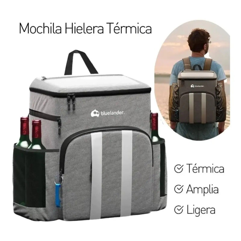 Mochila Hielera Térmica Aislada Portatil 27 Lt Frio Caliente