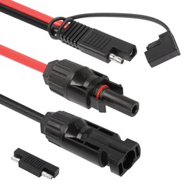 CERRXIAN 10AWG SAE to Male & Female Adapter 10AWG Cable with SAE Plug for Motorhome Panel Solar 50 cm / 1.6 ft