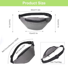 Kvadouly 2 Pcs Fanny Pack Running Waist Pack for Men & Women – Lightweight Adjustable Belt Bag for Running, Cycling, Hiking, Traveling, Workout, Rave, Outdoor Activities